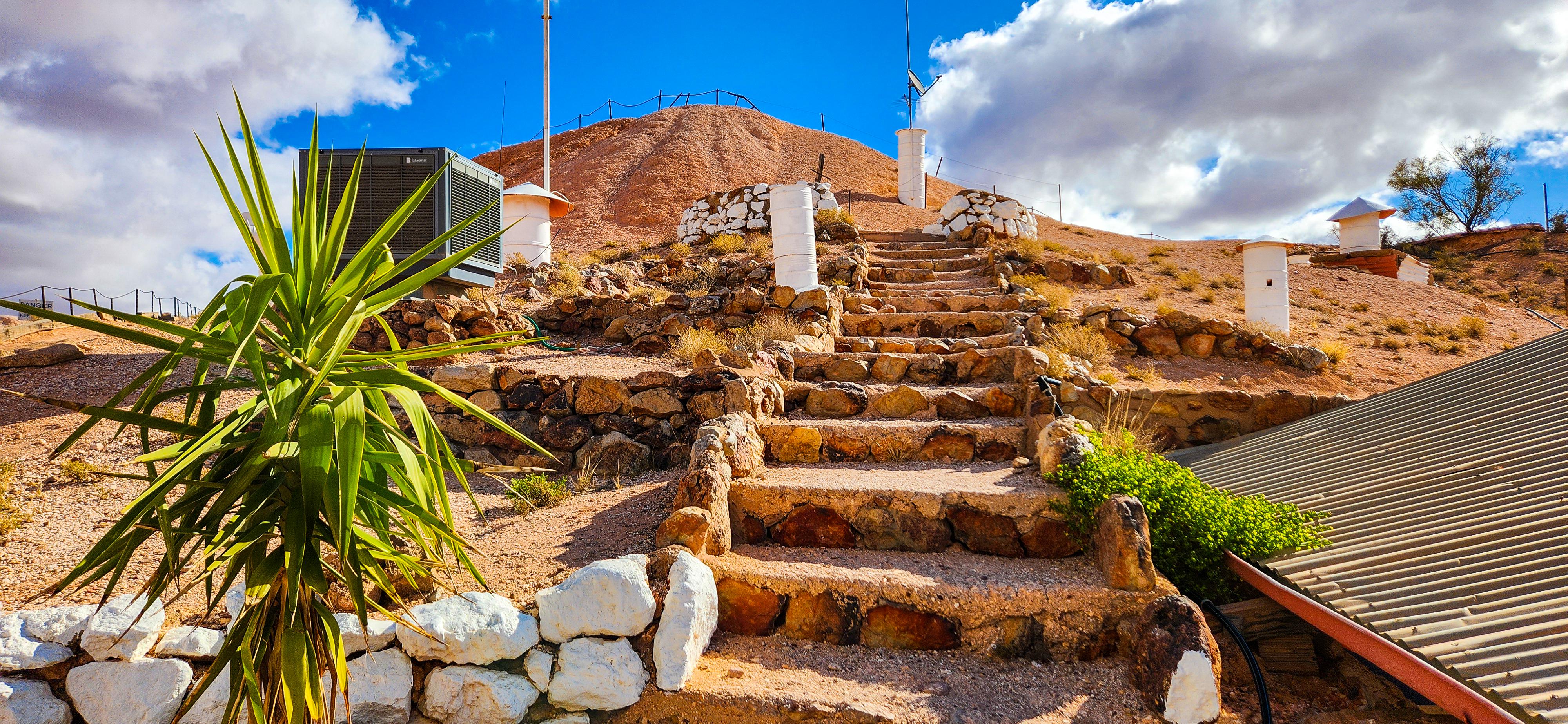 Stairs to The Central Lookout in Coober Pedy